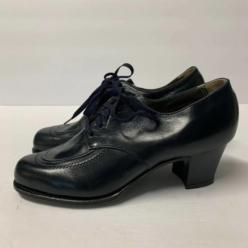 Barefoot Freedom Vintage Leather Granny Oxfords Women's‎ Size 5.5C NWOB